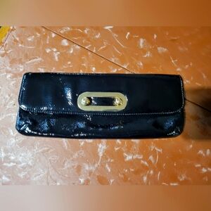 Hobo Black Patten Leather Clutch
